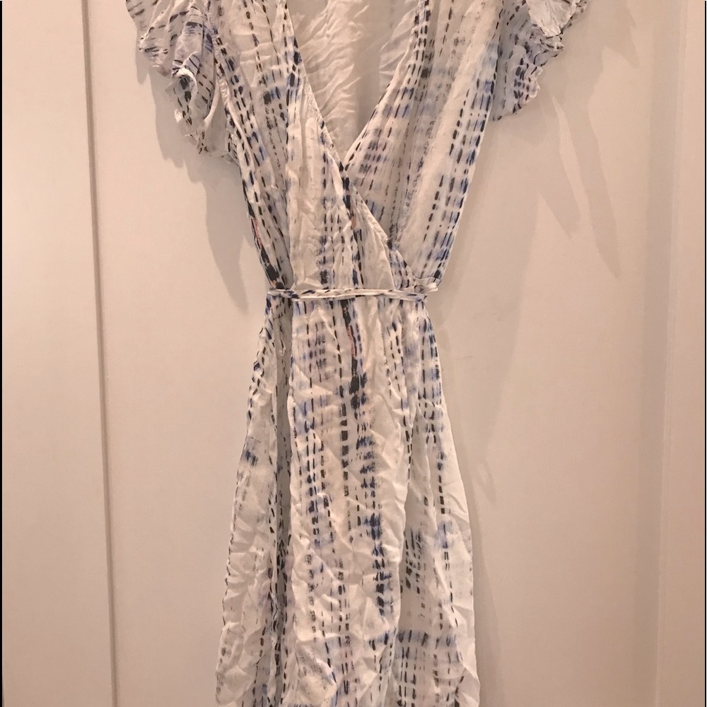 Bella Dahl flutter sleeve wrap mini dress